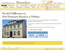 Tablet Screenshot of hotel-kranefoer.de